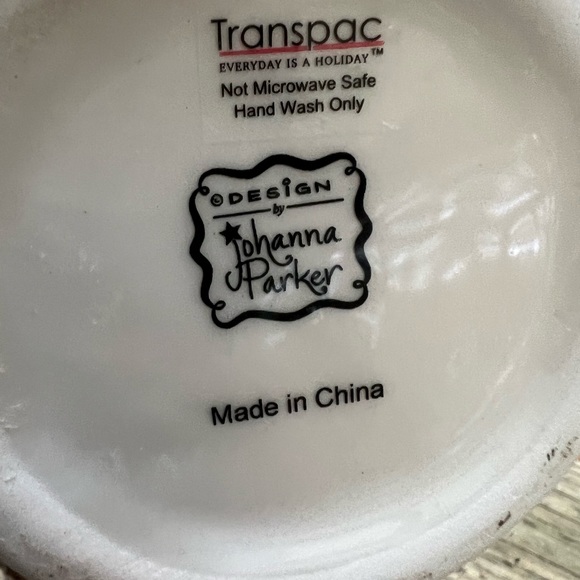 JOHANNA PARKER Transpac Bunny Mug Bowl NWT NEW New - Picture 6 of 10